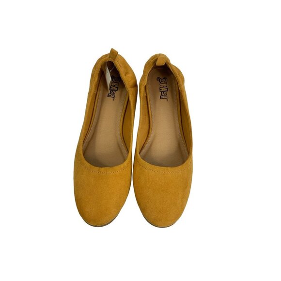 Brash Women's Mustard Yellow Low Heels - Picture 4 of 7